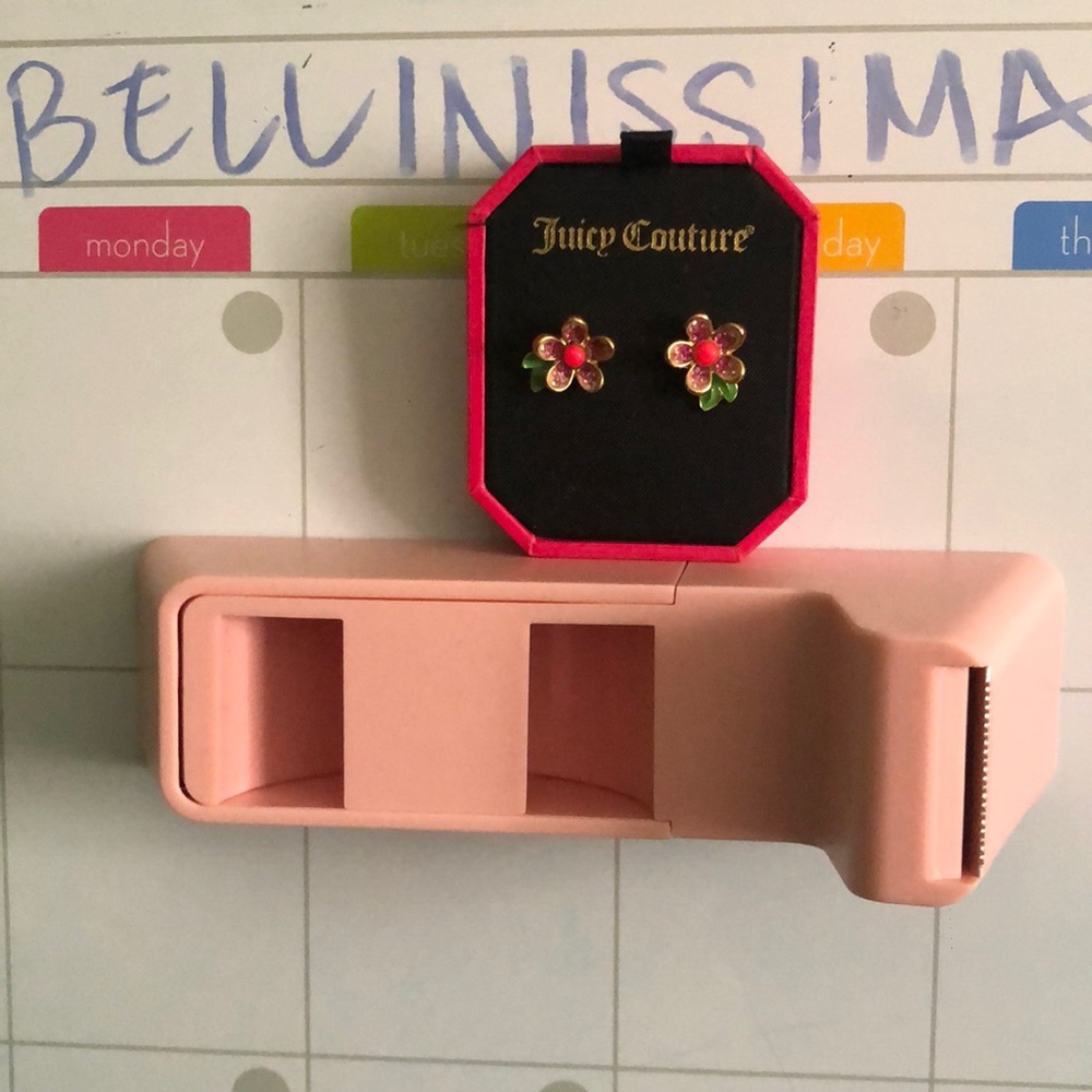 Juicy Couture Pave Flower Stud Earrings